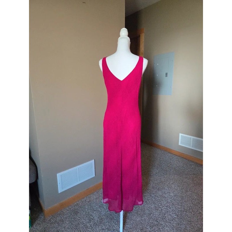 Vintage 90s Jones New York Maxi Dress Magenta — image 3 of 4